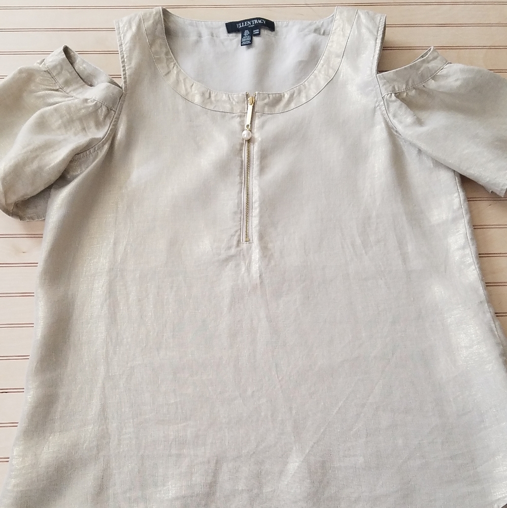 Ellen Tracy Linen Top